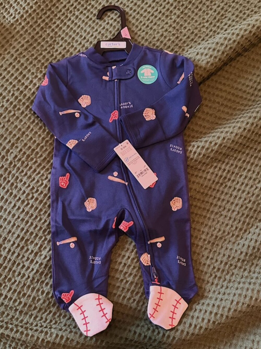 NWT Carter's Baseball Sleeper 0-3 months